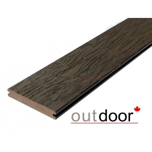 Террасная доска ДПК Outdoor 3D 140*21*2900 мм полнотелая STORM/OLD WOOD BROWN темно-коричневая микс