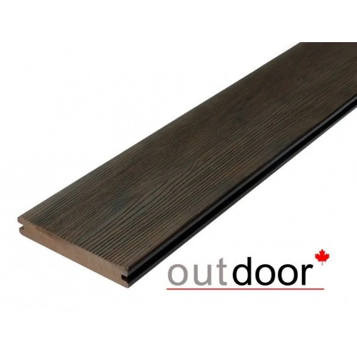 Террасная доска ДПК Outdoor 3D 140*21*2900 мм полнотелая STORM/OLD WOOD BROWN темно-коричневая микс