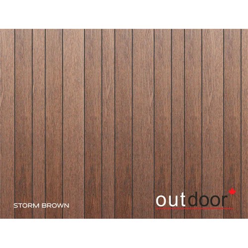 Террасная доска ДПК Outdoor 3D 120*25*4000 мм. STORM BROWN коричневая микс