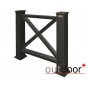Ограждение из ДПК Outdoor "Кантри" 1000*1500 мм. 3D STORM BLACK