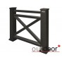 Ограждение из ДПК Outdoor "Кантри плюс" 1000*1500 мм. 3D STORM BLACK