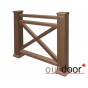 Ограждение из ДПК Outdoor "Кантри плюс" 1000*1500 мм. 3D STORM BROWN