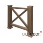 Ограждение из ДПК Outdoor "Кантри" 1000*1500 мм. 3D STORM BROWN