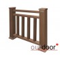 Ограждение из ДПК Outdoor "Классик плюс" 1000*1500 мм. 3D STORM BROWN