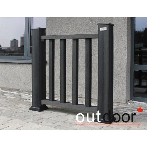 Ограждение из ДПК Outdoor "Классик" 1000*1500 мм. 3D STORM BLACK