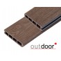 Террасная доска ДПК Outdoor 3D 150*25*4000 мм. завершающая STORM/OCEAN BROWN коричневая микс