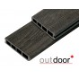 Террасная доска ДПК Outdoor 3D 150*25*4000 мм. завершающая HAVANA/ARIZONA BLACK черная