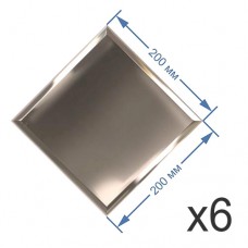 Зеркальная плитка 20x20 см (6 шт.) с фацетом 10 мм (квадрат)