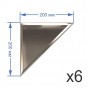 Зеркальная плитка 20x20 см (6 шт.) с фацетом 10 мм (треугольник)