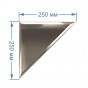 Зеркальная плитка 25x25 см с фацетом 10 мм (треугольник)