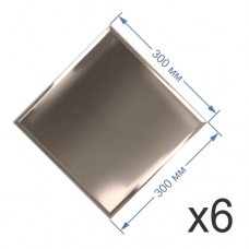 Зеркальная плитка 30x30 см (6 шт.) с фацетом 10 мм (квадрат)