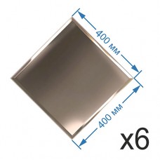 Зеркальная плитка 40x40 см (6 шт.) с фацетом 15 мм (квадрат)