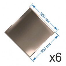 Зеркальная плитка 50x50 см (6 шт.) с фацетом 10 мм (квадрат)