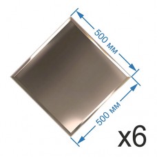Зеркальная плитка 50x50 см (6 шт.) с фацетом 15 мм (квадрат)