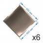 Зеркальная плитка 50x50 см (6 шт.) с фацетом 15 мм (квадрат)