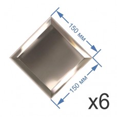 Зеркальная плитка 15x15 см (6 шт.) с фацетом 15 мм (квадрат)