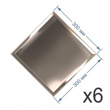 Зеркальная плитка 30x30 см (6 шт.) с фацетом 15 мм (квадрат)