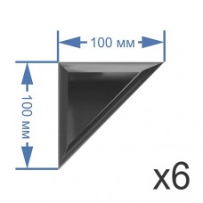 Зеркальная плитка 10x10 см (6 шт.) с фацетом 10 мм (треугольник) Зеркальная плитка 10x10 см (6 шт.) с фацетом 10 мм (треугольник)