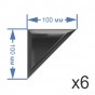 Зеркальная плитка 10x10 см (6 шт.) с фацетом 10 мм (треугольник)