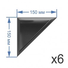 Зеркальная плитка 15x15 см (6 шт.) с фацетом 10 мм (треугольник) Зеркальная плитка 15x15 см (6 шт.) с фацетом 10 мм (треугольник)