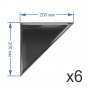 Зеркальная плитка 20x20 см (6 шт.) с фацетом 10 мм (треугольник) Зеркальная плитка 20x20 см (6 шт.) с фацетом 10 мм (треугольник)