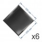 Зеркальная плитка 25x25 см (6 шт.) с фацетом 10 мм (квадрат) Зеркальная плитка 25x25 см (6 шт.) с фацетом 10 мм (квадрат)