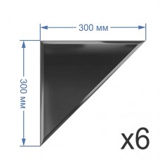 Зеркальная плитка 30x30 см (6 шт.) с фацетом 10 мм (треугольник) Зеркальная плитка 30x30 см (6 шт.) с фацетом 10 мм (треугольник)