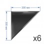 Зеркальная плитка 30x30 см (6 шт.) с фацетом 10 мм (треугольник) Зеркальная плитка 30x30 см (6 шт.) с фацетом 10 мм (треугольник)