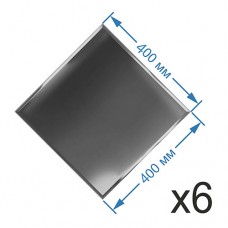 Зеркальная плитка 40x40 см (6 шт.) с фацетом 10 мм (квадрат) Зеркальная плитка 40x40 см (6 шт.) с фацетом 10 мм (квадрат)