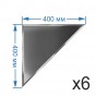 Зеркальная плитка 40x40 см (6 шт.) с фацетом 10 мм (треугольник) Зеркальная плитка 40x40 см (6 шт.) с фацетом 10 мм (треугольник)
