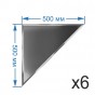 Зеркальная плитка 50x50 см (6 шт.) с фацетом 10 мм (треугольник) Зеркальная плитка 50x50 см (6 шт.) с фацетом 10 мм (треугольник)