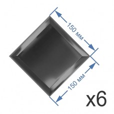 Зеркальная плитка 15x15 см (6 шт.) с фацетом 15 мм (квадрат) Зеркальная плитка 15x15 см (6 шт.) с фацетом 15 мм (квадрат)