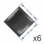 Зеркальная плитка 15x15 см (6 шт.) с фацетом 15 мм (квадрат) Зеркальная плитка 15x15 см (6 шт.) с фацетом 15 мм (квадрат)
