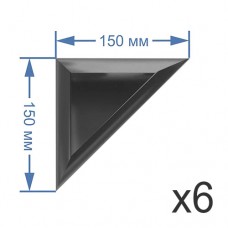Зеркальная плитка 15x15 см (6 шт.) с фацетом 15 мм (треугольник) Зеркальная плитка 15x15 см (6 шт.) с фацетом 15 мм (треугольник)