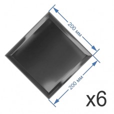Зеркальная плитка 20x20 см (6 шт.) с фацетом 15 мм (квадрат)