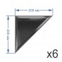 Зеркальная плитка 20x20 см (6 шт.) с фацетом 15 мм (треугольник) Зеркальная плитка 20x20 см (6 шт.) с фацетом 15 мм (треугольник)
