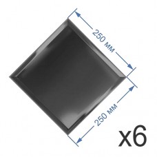 Зеркальная плитка 25x25 см (6 шт.) с фацетом 15 мм (квадрат)