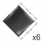 Зеркальная плитка 25x25 см (6 шт.) с фацетом 15 мм (квадрат) Зеркальная плитка 25x25 см (6 шт.) с фацетом 15 мм (квадрат)