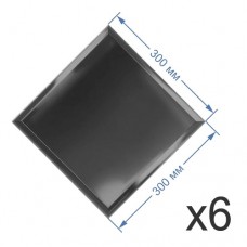 Зеркальная плитка 30x30 см (6 шт.) с фацетом 15 мм (квадрат)