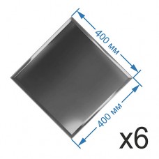 Зеркальная плитка 40x40 см (6 шт.) с фацетом 15 мм (квадрат)