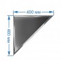 Зеркальная плитка 40x40 см с фацетом 15 мм (треугольник)
