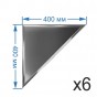 Зеркальная плитка 40x40 см (6 шт.) с фацетом 15 мм (треугольник) Зеркальная плитка 40x40 см (6 шт.) с фацетом 15 мм (треугольник)