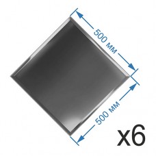 Зеркальная плитка 50x50 см (6 шт.) с фацетом 15 мм (квадрат)